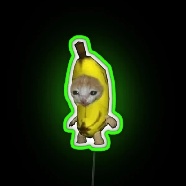 Banana Cat RGB Neon Sign