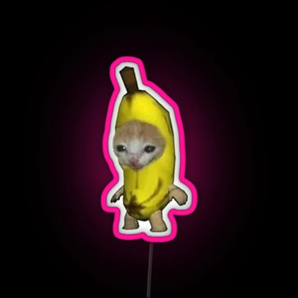 Banana Cat RGB Neon Sign
