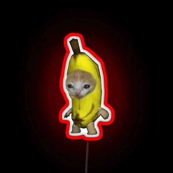Banana Cat RGB Neon Sign