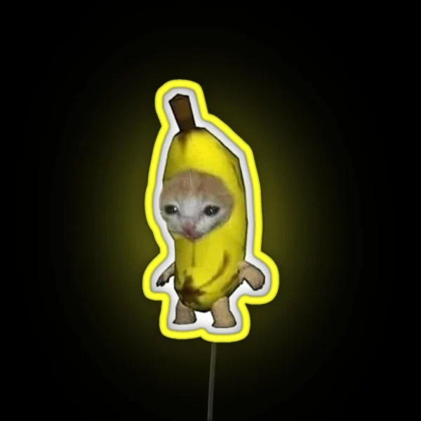 Banana Cat RGB Neon Sign