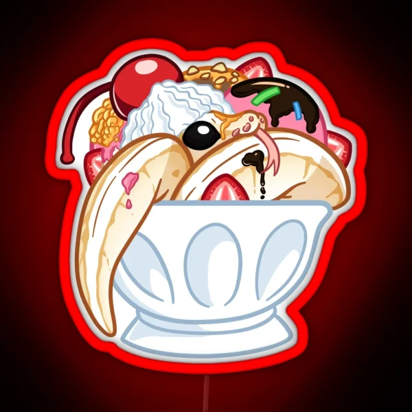 Banana Split Ball Python RGB Neon Sign