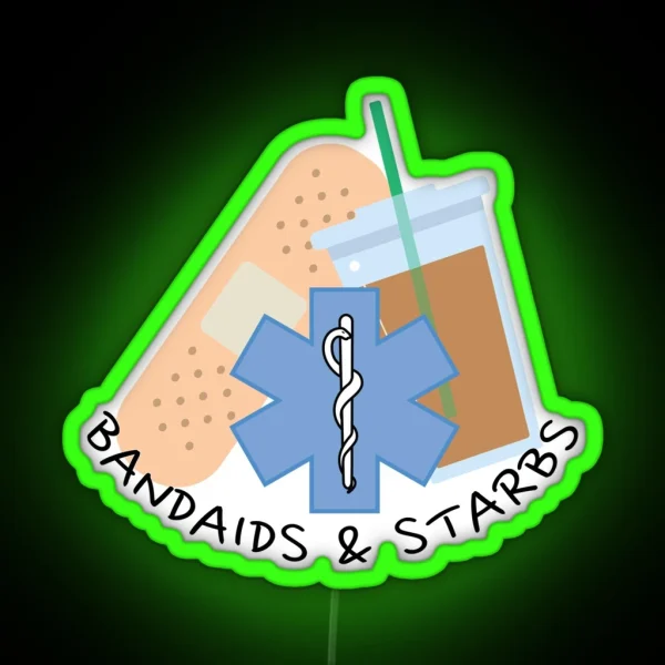 Bandaids And Starbs RGB Neon Sign