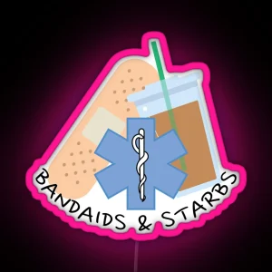 Bandaids And Starbs RGB Neon Sign