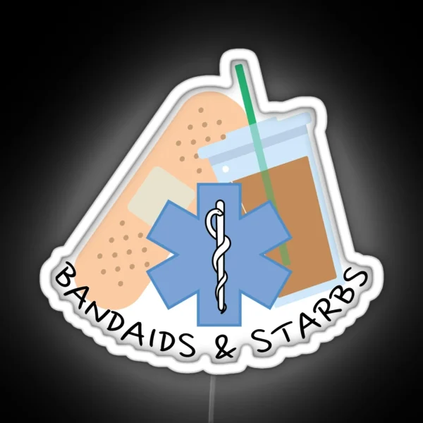 Bandaids And Starbs RGB Neon Sign