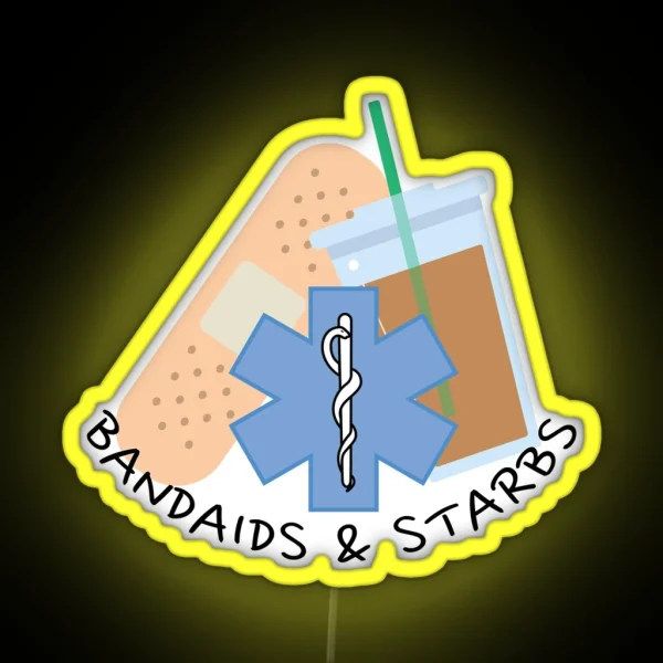 Bandaids And Starbs RGB Neon Sign