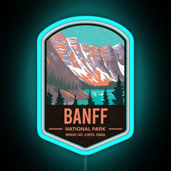 Banff National Park Canada RGB Neon Sign