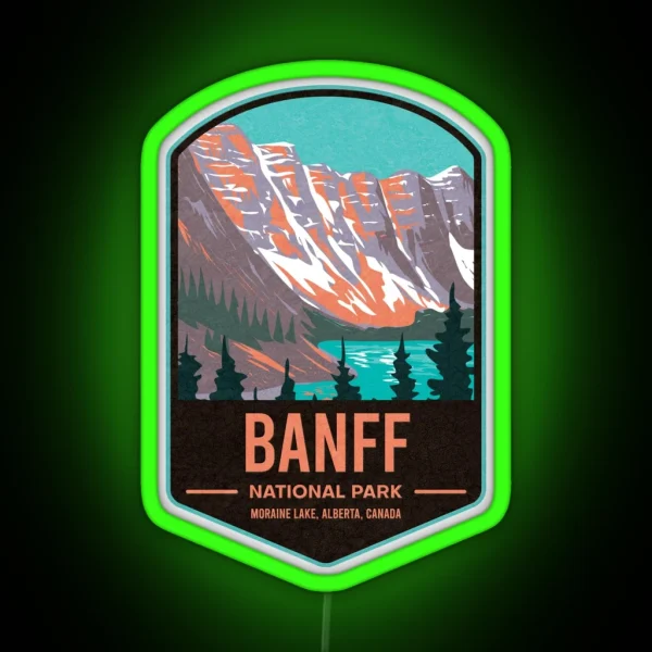 Banff National Park Canada RGB Neon Sign