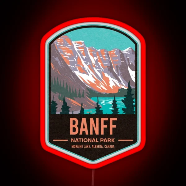 Banff National Park Canada RGB Neon Sign