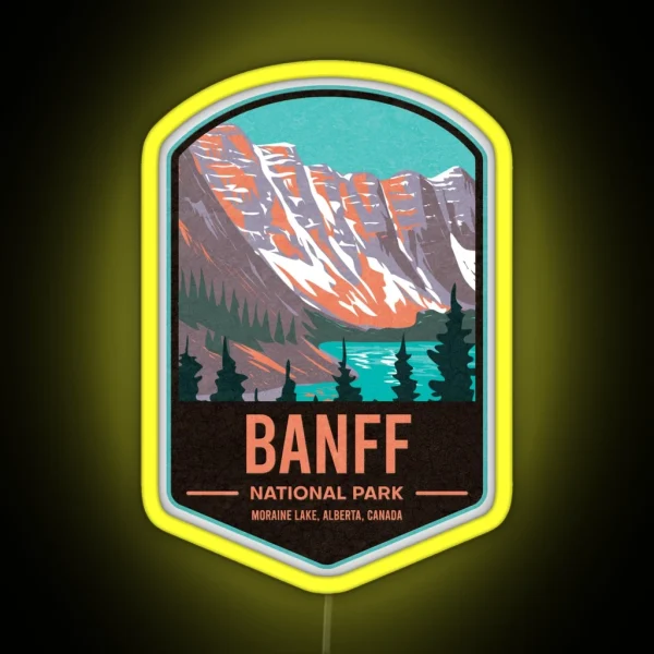 Banff National Park Canada RGB Neon Sign