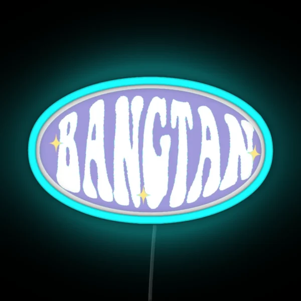 BANGTAN RETRO PURPLE RGB Neon Sign