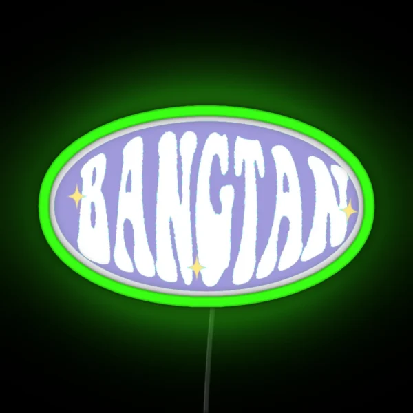 BANGTAN RETRO PURPLE RGB Neon Sign