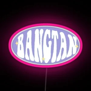 BANGTAN RETRO PURPLE RGB Neon Sign