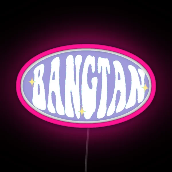 BANGTAN RETRO PURPLE RGB Neon Sign