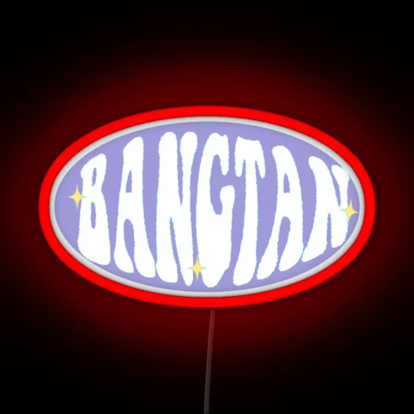 BANGTAN RETRO PURPLE RGB Neon Sign
