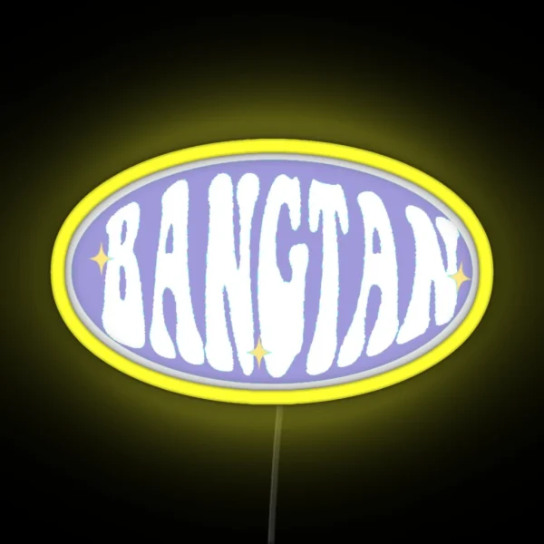 BANGTAN RETRO PURPLE RGB Neon Sign