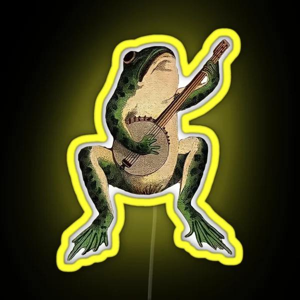 Banjo Frog Led RGB Neon Sign