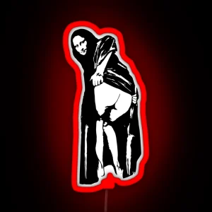 Banksy Mona Lisa Bum Ass RGB Neon Sign