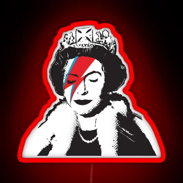 Banksy UK England God Save The Queen Elisabeth Rockband Face Makeup HD HIGH QUALITY ONLINE STORE RGB Neon Sign