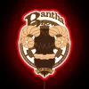 Glowing Bantha Brew logo illuminated in vibrant RGB color scheme