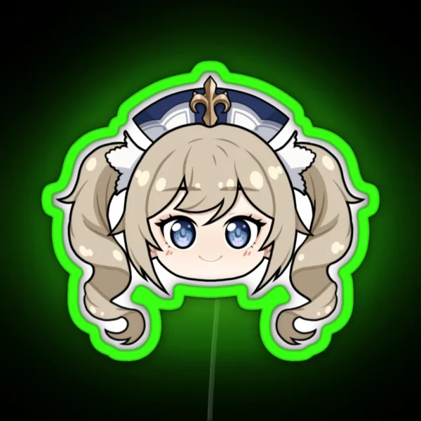 Barbara Chibi Head RGB Neon Sign