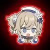 Barbara from Genshin Impact led stop colorful RGB neon sign.