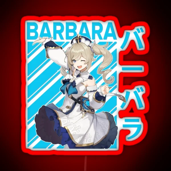 Barbara Genshin Impact RGB Neon Sign