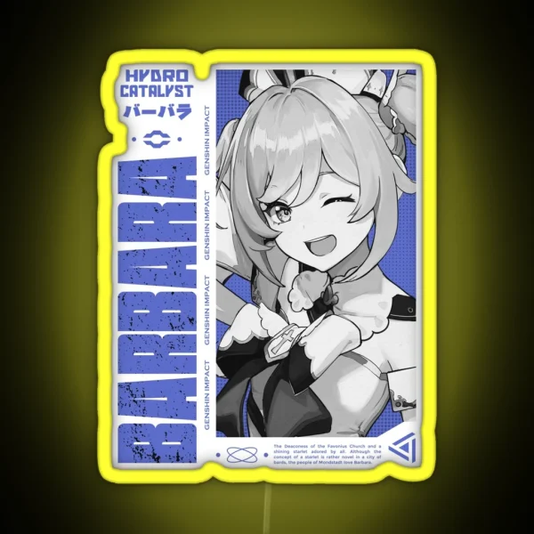 Barbara Genshin Impact V 3 Color Ver RGB Neon Sign