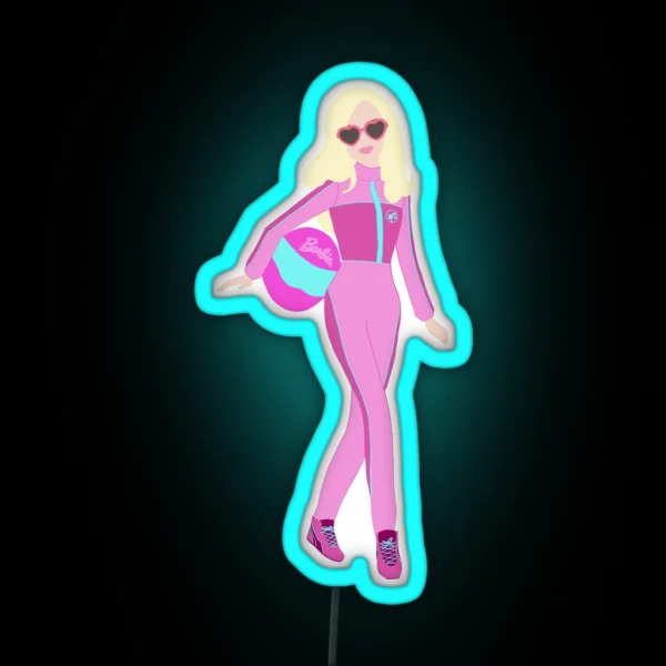 Barbie F1 Driver RGB Neon Sign
