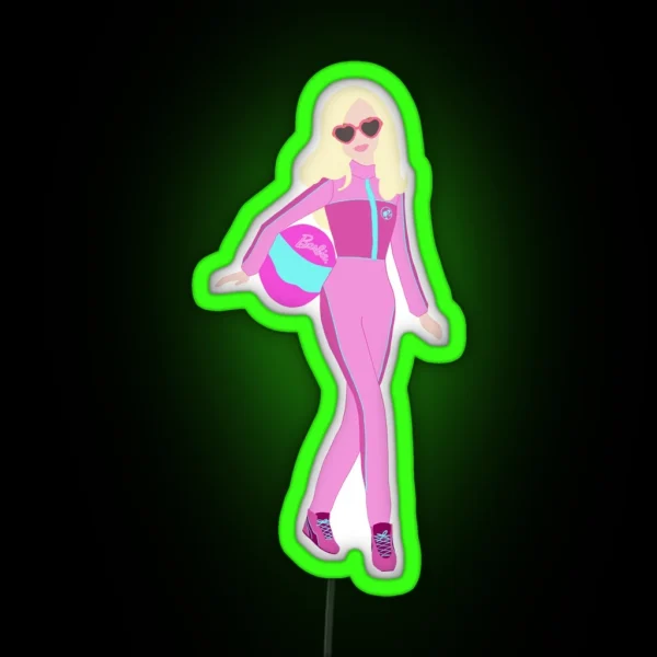 Barbie F1 Driver RGB Neon Sign
