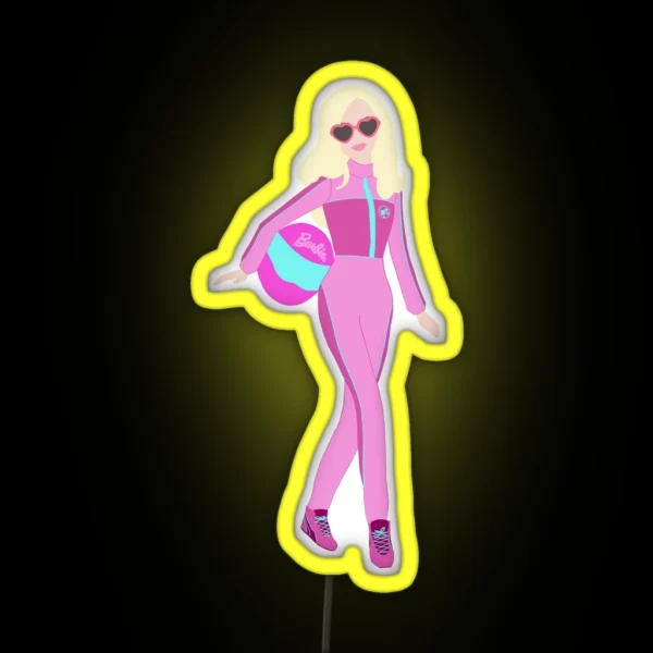 Barbie F1 Driver RGB Neon Sign