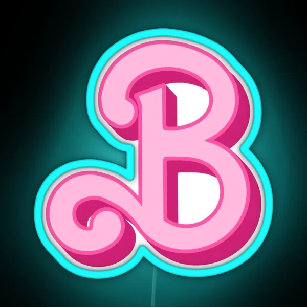 Barbie Initial B RGB Neon Sign