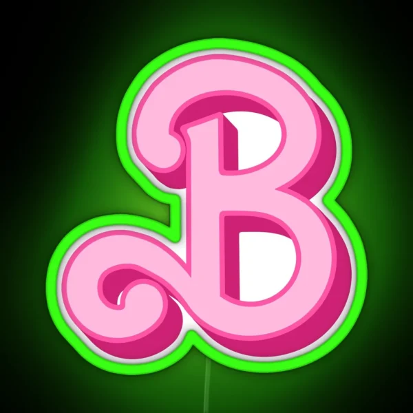 Barbie Initial B RGB Neon Sign