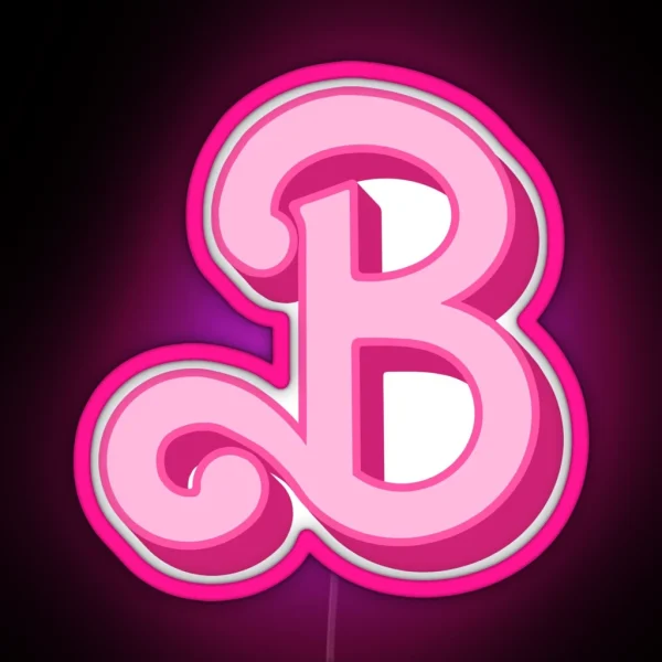 Barbie Initial B RGB Neon Sign