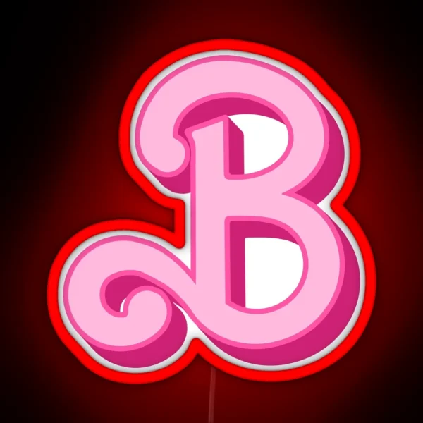 Barbie Initial B RGB Neon Sign