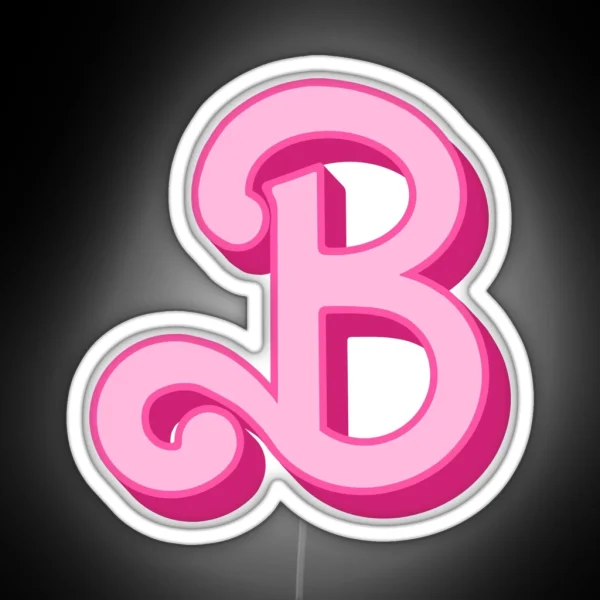 Barbie Initial B RGB Neon Sign