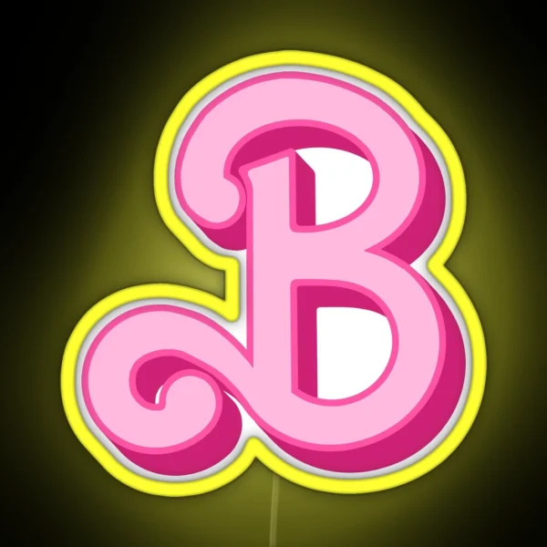 Barbie Initial B RGB Neon Sign