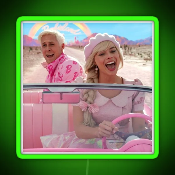 BARBIE Margot Robbie And Rayan Reynolds RGB Neon Sign