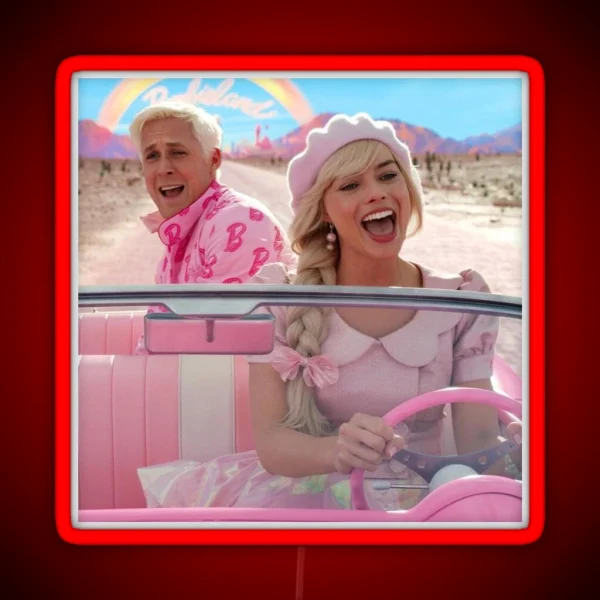 BARBIE Margot Robbie And Rayan Reynolds RGB Neon Sign
