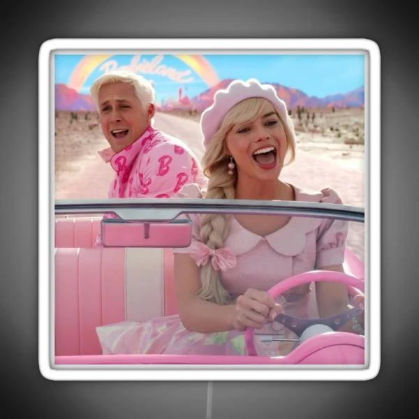 BARBIE Margot Robbie And Rayan Reynolds RGB Neon Sign
