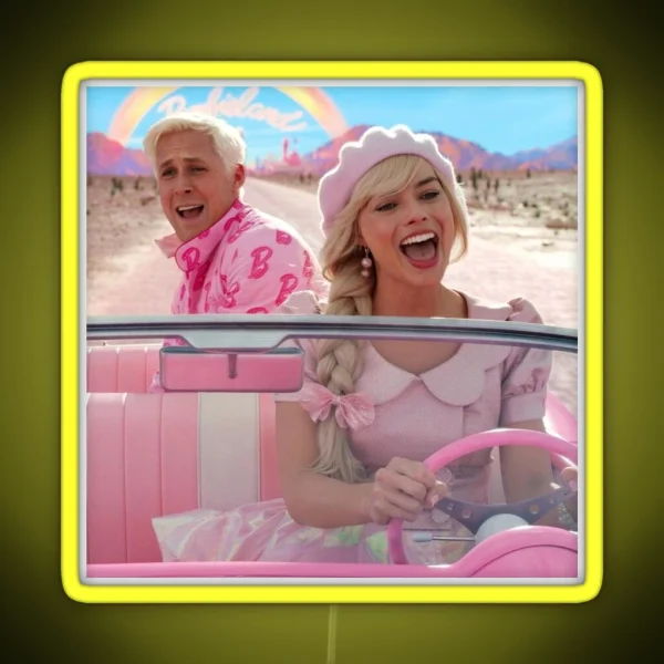 BARBIE Margot Robbie And Rayan Reynolds RGB Neon Sign
