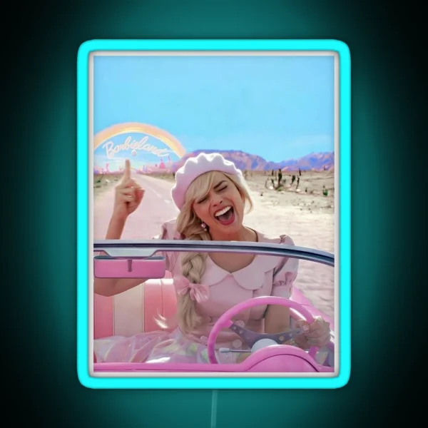 Barbie Margot Robbie Cute Movie RGB Neon Sign