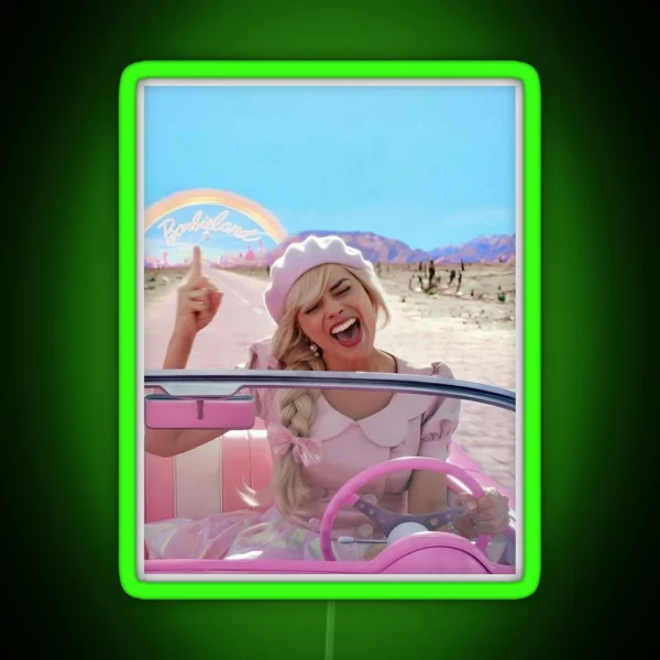 Barbie Margot Robbie Cute Movie RGB Neon Sign