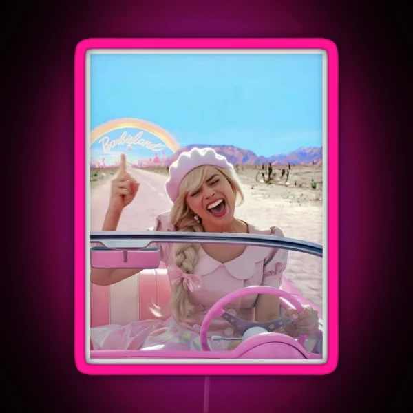 Barbie Margot Robbie Cute Movie RGB Neon Sign