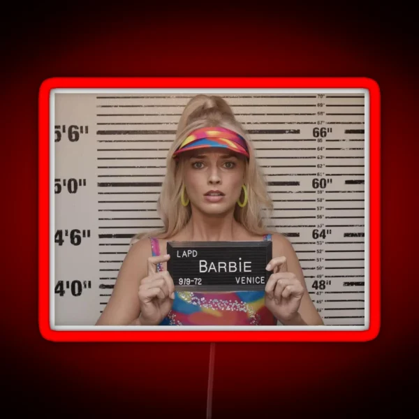 Barbie Mugshot RGB Neon Sign