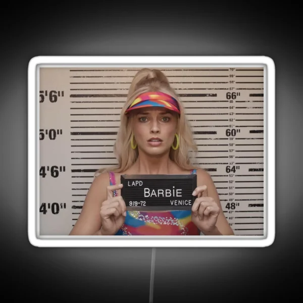 Barbie Mugshot RGB Neon Sign