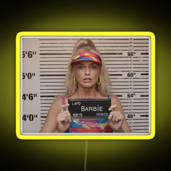 Barbie Mugshot RGB Neon Sign