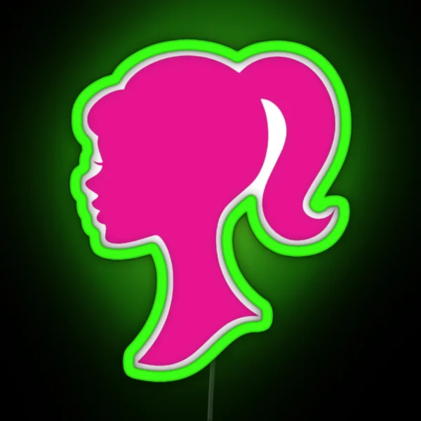 Barbie Silhouette Decal Led RGB Neon Sign