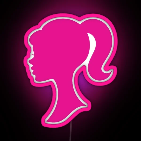 Barbie Silhouette Decal Led RGB Neon Sign