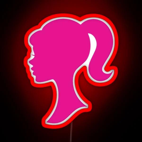 Barbie Silhouette Decal Led RGB Neon Sign