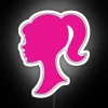 Customizable LED neon Barbie silhouette decoration led with vibrant color options.